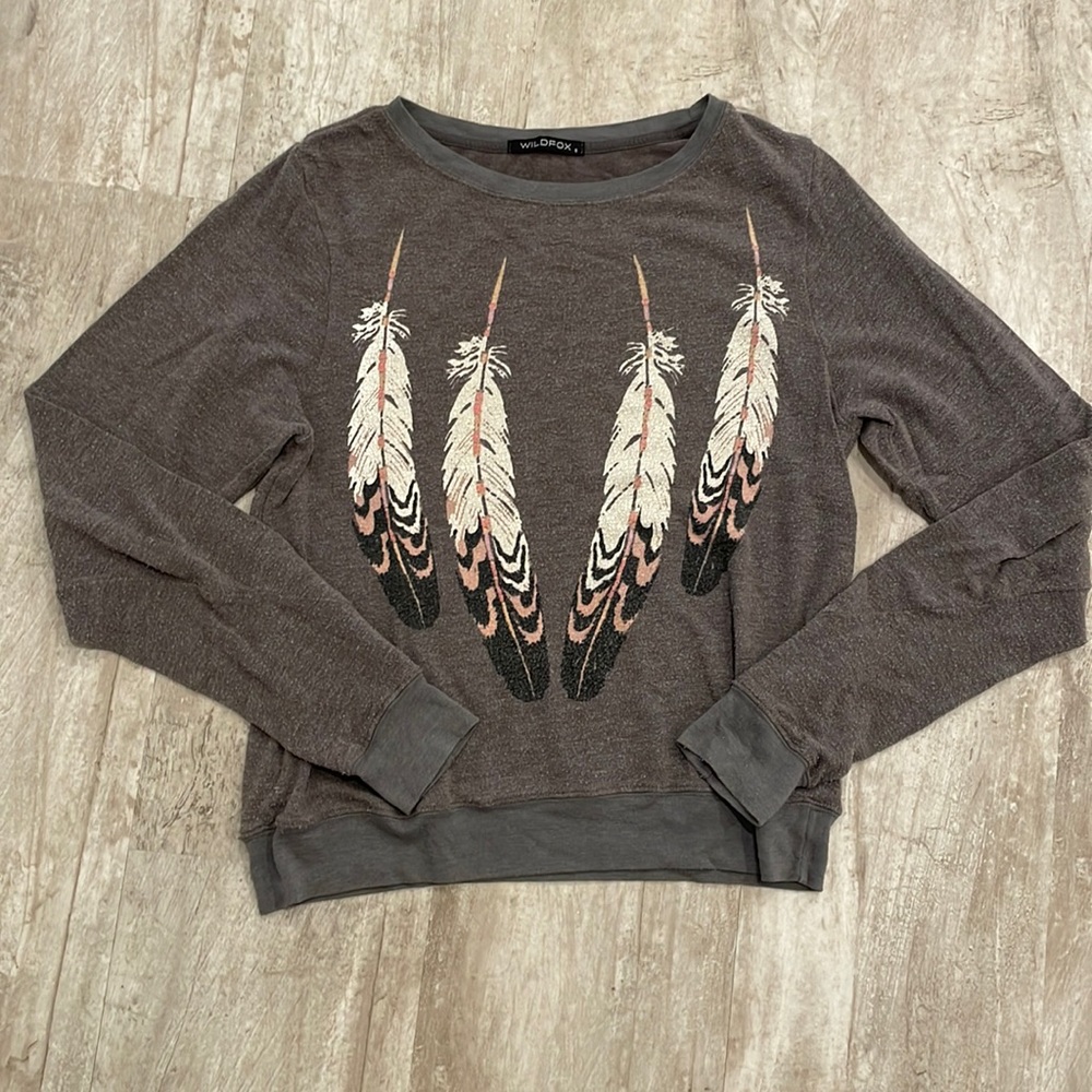 Gray wildfox sweatshirt size s